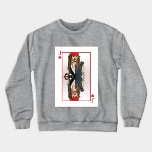 Jack of Hearts Playing Card Design Crewneck Sweatshirt